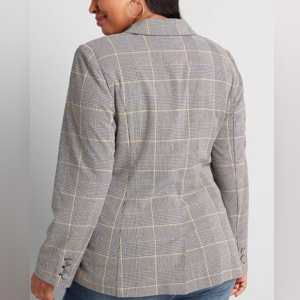 Lane Bryant Double Breasted Plaid Blazer in Bastille Plaid Sz 18 NWT Office Wear - Picture 2 of 11